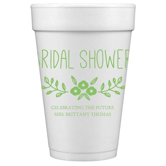 Bridal Shower Swag Styrofoam Cups